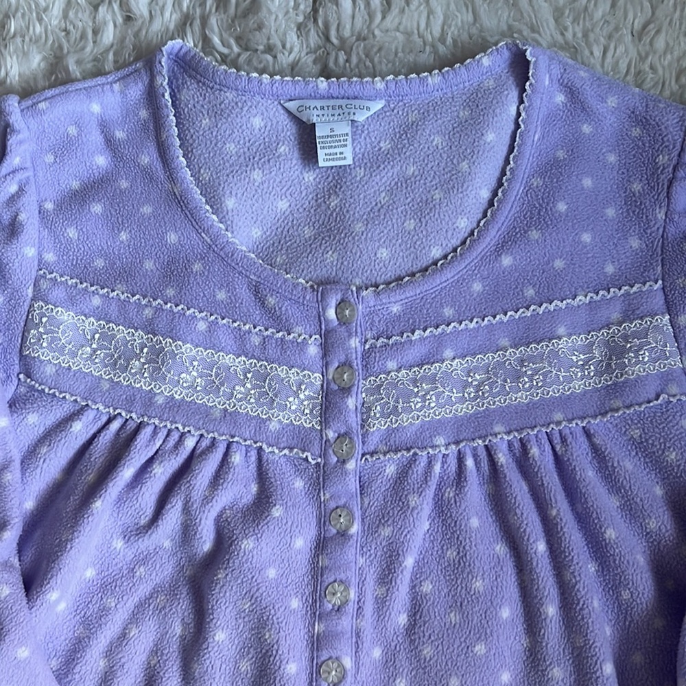 GUC - Charter Club Fleece Nightgown - Picture 2 of 2